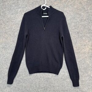 NAADAM Wool Cashmere Quarter Zip Sweater Mens Small Mock Knit Designer 1/4